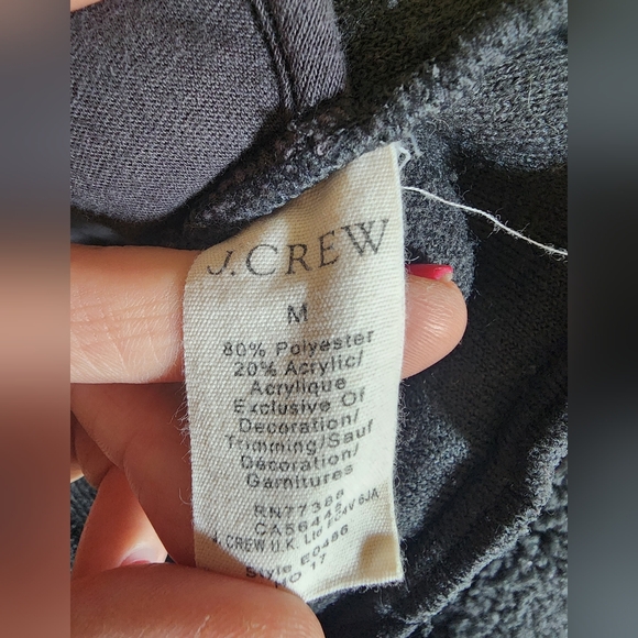 J. Crew fleece pullover, size medium, blue/green color - Picture 6 of 6